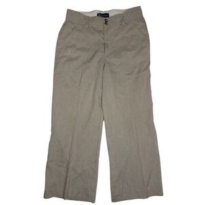 Democracy Ab solution Wide Leg Trousers Oatmeal Beige Textured Pants Womens 8